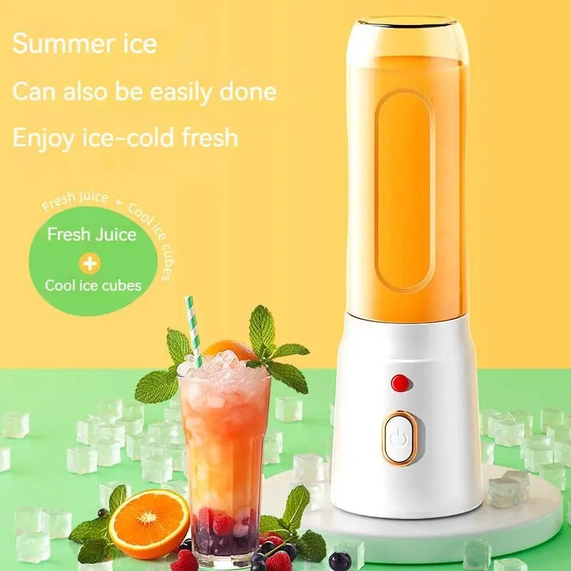 Portable Wireless Blender Electric Fruit Juicer Machine For Orange Ice Crushing 10 Blades Auxiliary Food Machine 1500mA Mixer - RIGBYZ