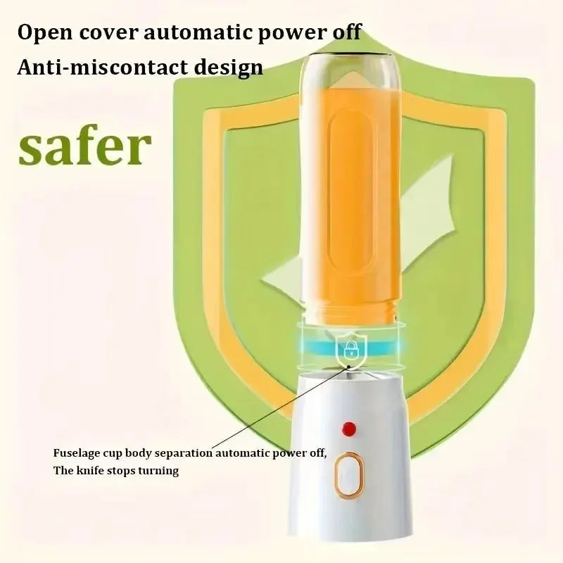 Portable Smoothie Blender Mini Juicers USB Rechargeable Juicer Cup 6 Blades Multifunction Smoothie Milkshake Juice Machine - RIGBYZ