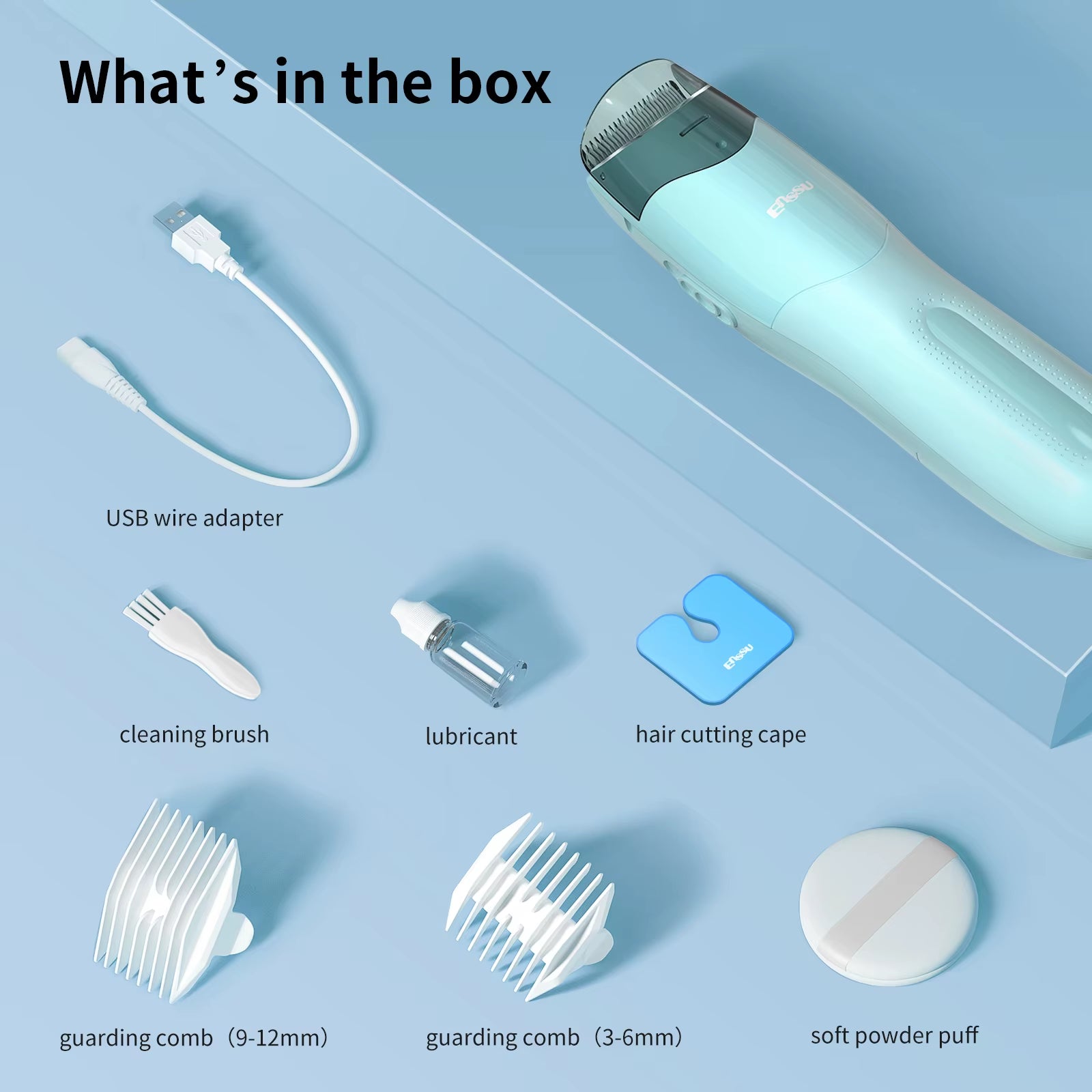 Baby Hair Clippers Professional Vacuum Electric Hair Trimmer for Children Hair Cutting Kit Cordless Rechargeable Haircut Machine