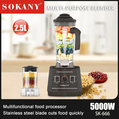 Houselin Smoothie Maker, 5000W Powerful Blender with 2.5L Container, 9 Speeds Control, for Ice/Nut,Kitchen - RIGBYZ