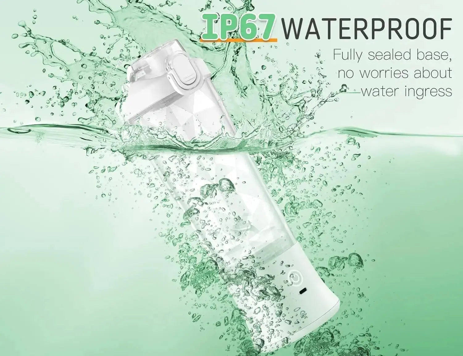 Portable Blender for Smoothies Shakes Juice Personal Small Mini Glass Mixer USB Rechargeable Electric Handheld Watter Bottle - RIGBYZ