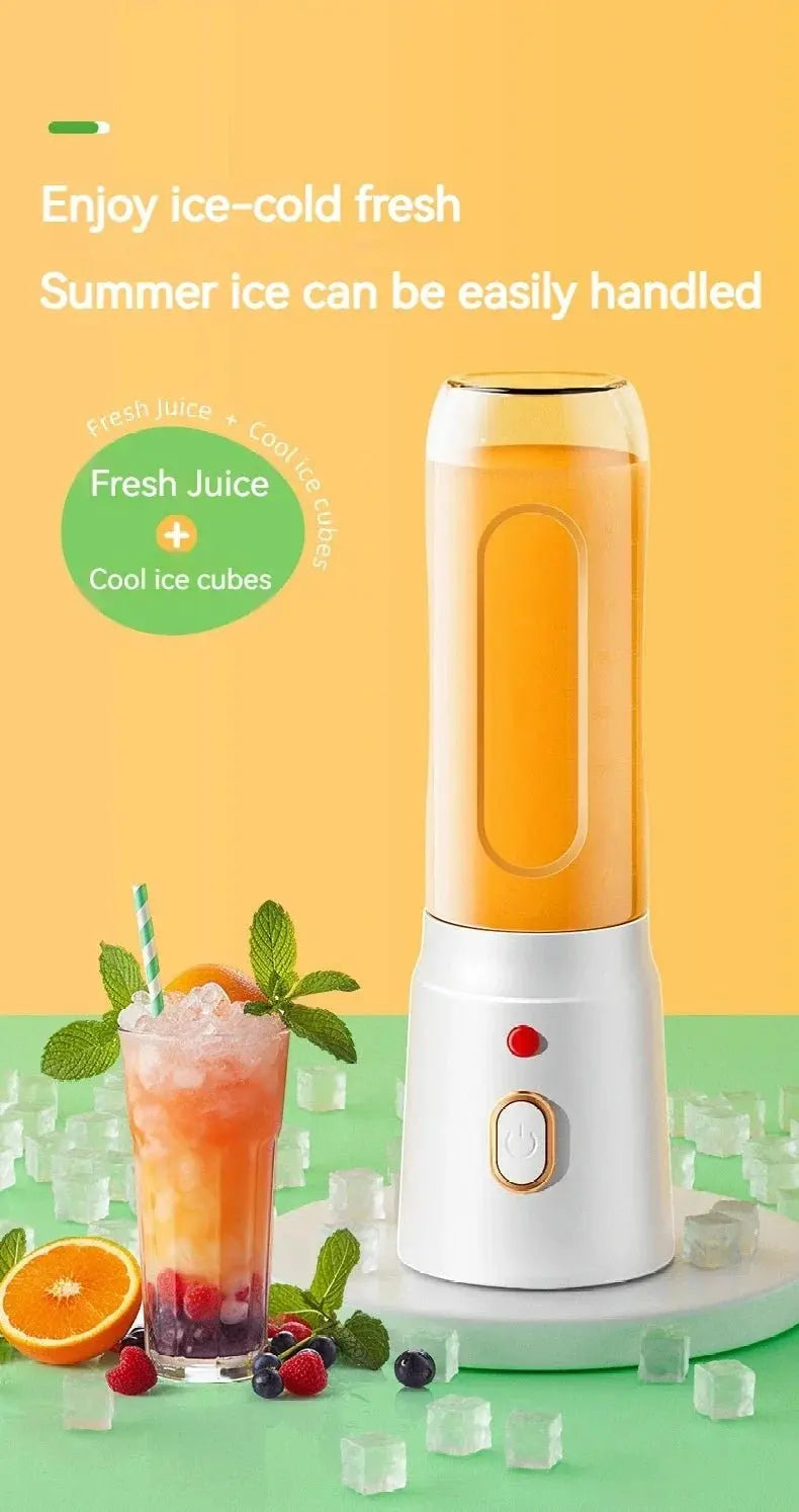 Portable Smoothie Blender Mini Juicers USB Rechargeable Juicer Cup 6 Blades Multifunction Smoothie Milkshake Juice Machine - RIGBYZ