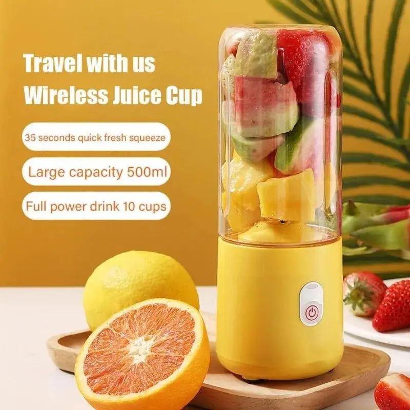 Portable Blender Cup,Mini Blender Portable,Personal Blender For Shakes And Smoothies 500ml For Making Fruit Juices And Smoothies - RIGBYZ
