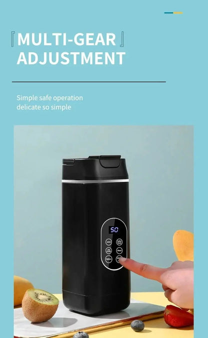 Electric Blender Rechargeable Portable Juicer USB Charging Hand Blender Electric Fruit Juicer 12 Blades Crushed Ice Juicer Cup - RIGBYZ
