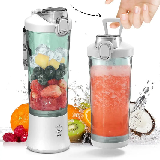 Powerful 20 oz Personal Portable Blender BPA Free USB C Rechargeable Blender with Travel Lid for Shakes Smoothies Home Travel - RIGBYZ