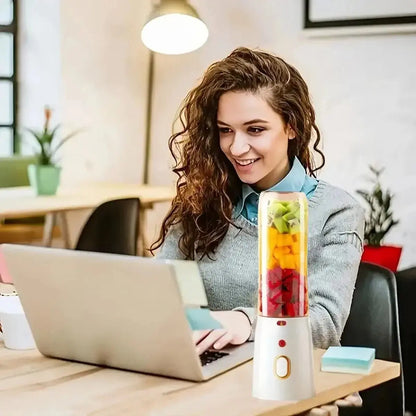 Portable electric juice cup - USB rechargeable blender, single button operation, suitable for smoothies, milkshakes, and juices - RIGBYZ
