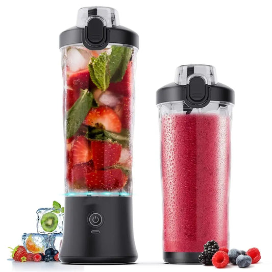 600ML Electric Portable Blender Smoothies USB Rechargeable 4000mAh Powerful Ice Crush Fresh Fruit Juicer Mini Personal Blender - RIGBYZ