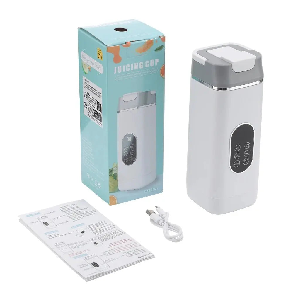 Portable 12 Blade Juicer USB Rechargeable Juicer 420ML Fruit Automatic Smoothie Blender 2 In 1 Blender Bottle Kitchen Tool - RIGBYZ