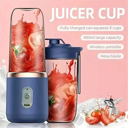Portable Blender Bottle Electric 6 Blades Multifunction Juice Blender Fresh Juice Smoothie Blender Ice CrushCup Food Processor - RIGBYZ