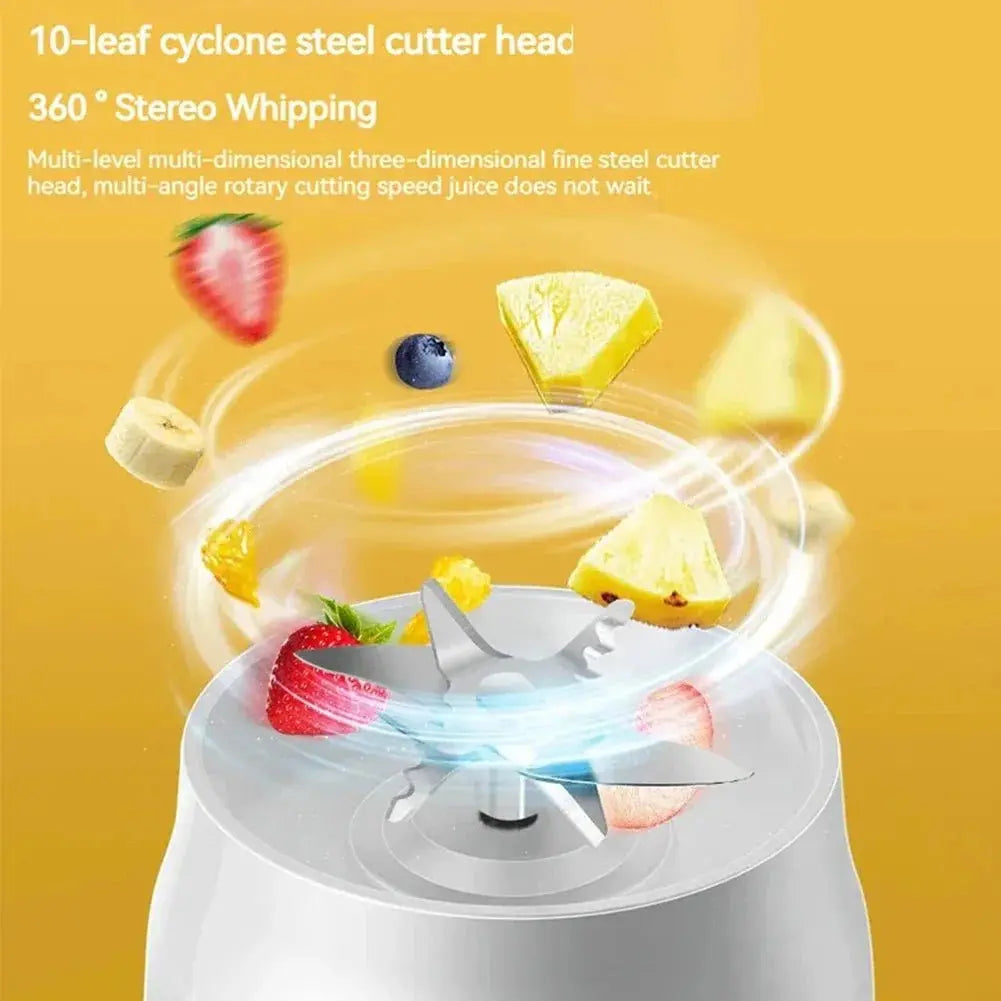 Portable Smoothie Blender Mini Juicers USB Rechargeable Juicer Cup 6 Blades Multifunction Smoothie Milkshake Juice Machine - RIGBYZ