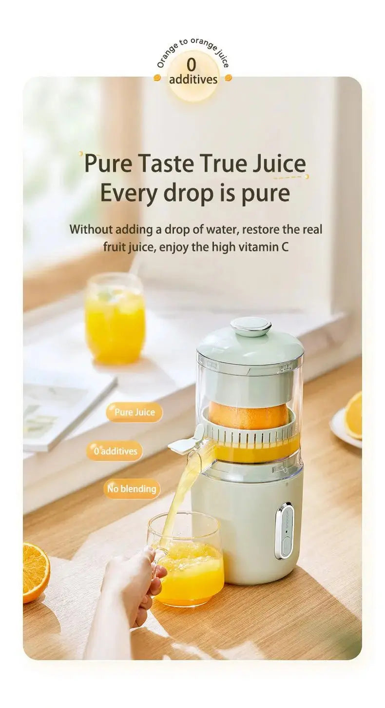 Home Travel 1500mAh Rechargeable Juicer For Lemon Orange Citrus 45W Wireless Blender Automatic Separation Raw Electric Juicer - RIGBYZ