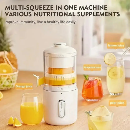 Home Travel 1500mAh Rechargeable Juicer For Lemon Orange Citrus 45W Wireless Blender Automatic Separation Raw Electric Juicer - RIGBYZ