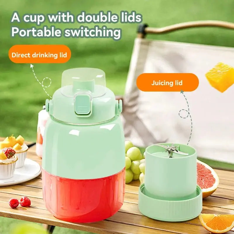Portable Fruit Blender 800ml Multifunctional Electric Juicer Cup 10 Steel Blades Summer Milkshake Machine USB Rechargeable - RIGBYZ