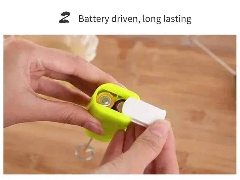 Electric Whisk Mixer Household Handheld Mini Egg Beater Kitchen Blender Coffee Milk Tea Beat Up Cream Stirring - RIGBYZ