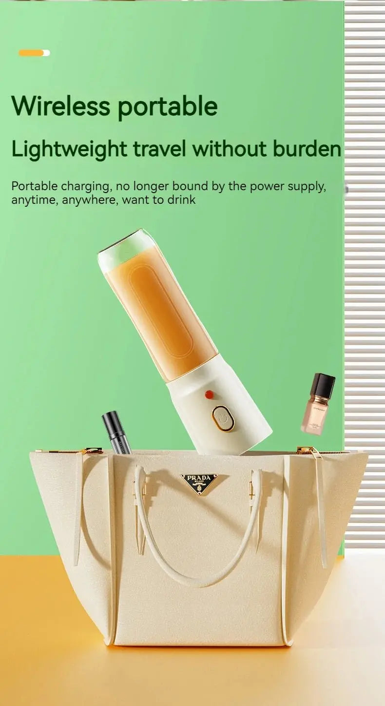 Portable Wireless Blender Electric Fruit Juicer Machine For Orange Ice Crushing 10 Blades Auxiliary Food Machine 1500mA Mixer - RIGBYZ