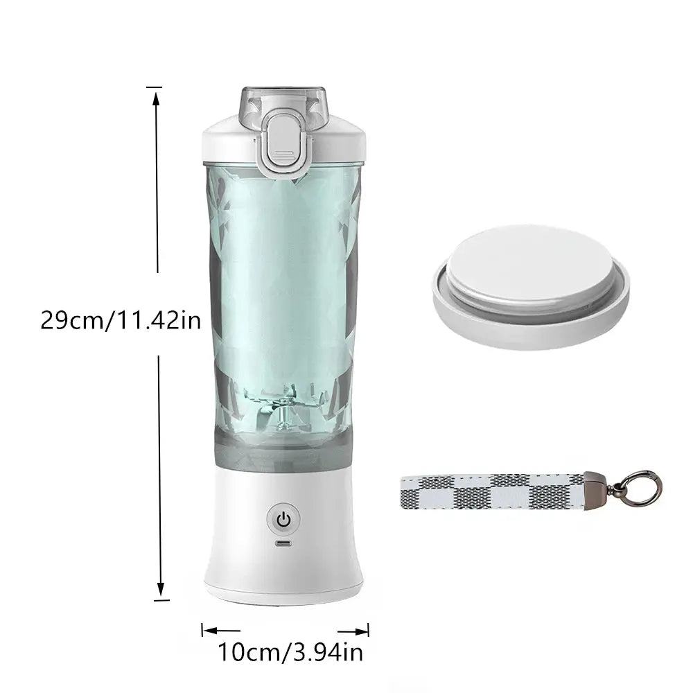 Portable Blender, Cordless, 18oz. Vessel, Personal Blender - for Shakes & Smoothies, BPA Free, Leakproof - Lid USB - C Rechargeable - RIGBYZ