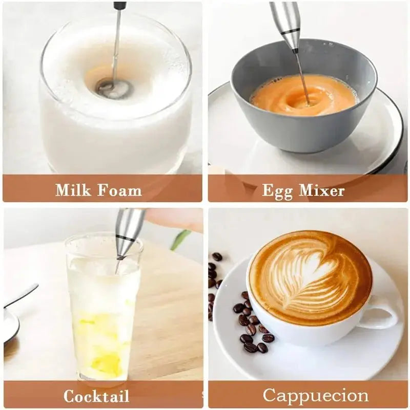 Portable Electric Milk Frothers Handheld Blender USB Mini Coffee Maker Whisk Mixer Cappuccino Cream Egg Beater Food Blender - RIGBYZ