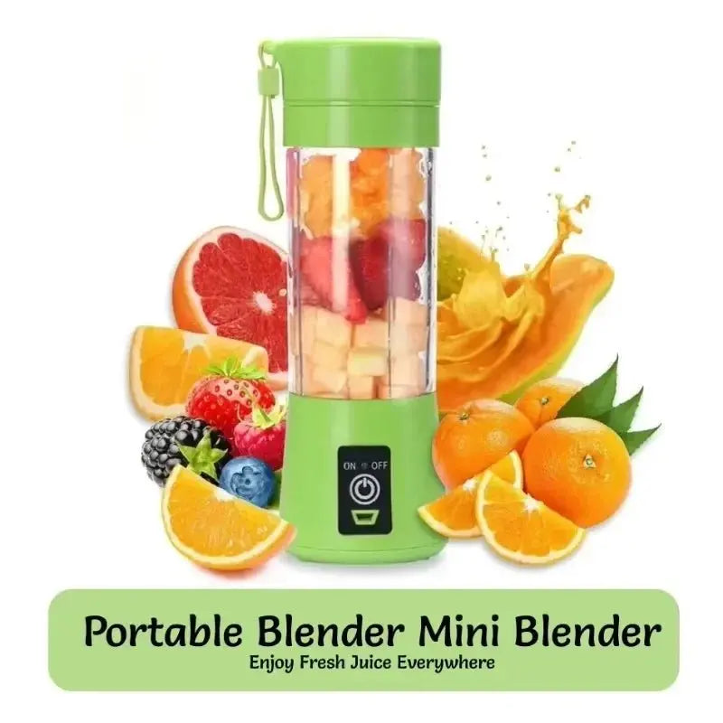 Mini Portable Handheld USB Rechargeable Blender 380ml Travel Smoothie Maker Juicer Cup for On - the - Go Shakes & Juices - RIGBYZ