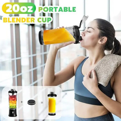 Portable Travel Blender 600ml Smoothie Maker With Spout Portable Blender USB Rechargeable Protein Blender - RIGBYZ