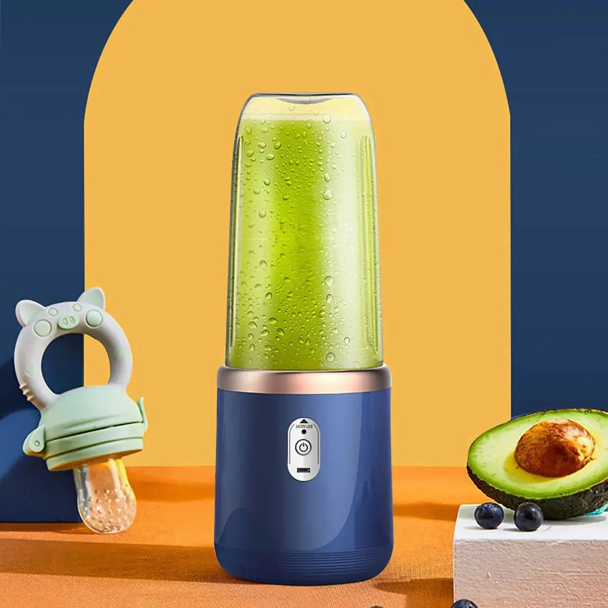 1 compact 2 - in - 1 portable blender with USB charging - perfect for carrying smoothies and fresh juices on the go, portable smooth - RIGBYZ