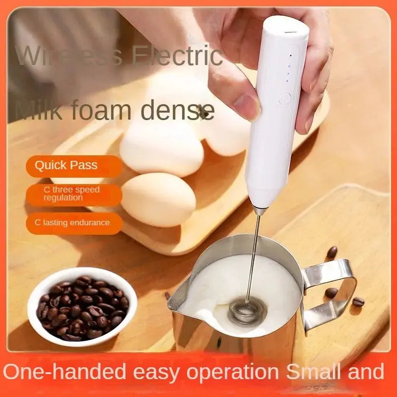 Handheld WhiskAutomatic Stainless Steel Mini Portable Blender 3 Speed Adjustable USB Rechargeable Blender Milk Frother - RIGBYZ