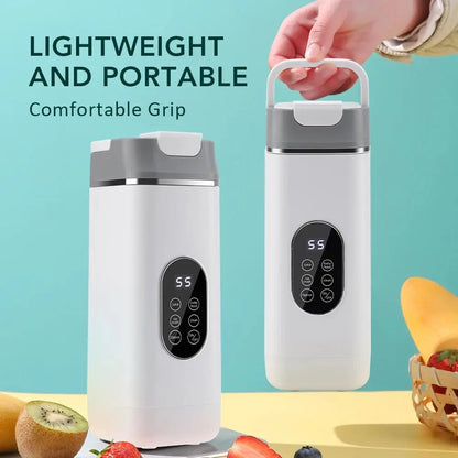 Portable 12 Blade Juicer USB Rechargeable Juicer 420ML Fruit Automatic Smoothie Blender 2 In 1 Blender Bottle Kitchen Tool - RIGBYZ