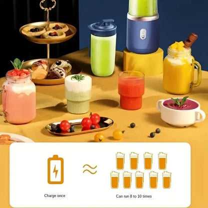 Portable Blender Bottle Multifunction Juice Blender Fresh Juice Smoothie Blender Ice CrushCup Food Processor Juicing Tool - RIGBYZ