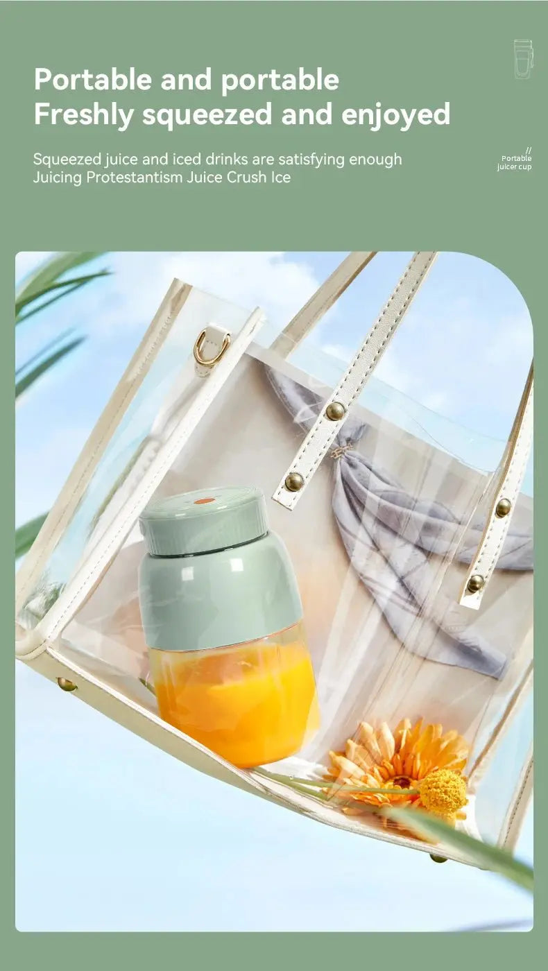 Portable Fruit Blender 800ml Multifunctional Electric Juicer Cup 10 Steel Blades Summer Milkshake Machine USB Rechargeable - RIGBYZ