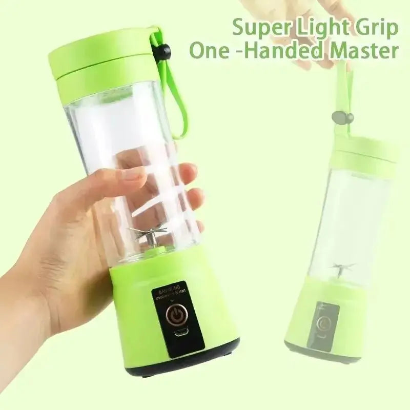 Cordless Portable Personal Size Blender - USB Rechargeable Blender for Smoothies and Shakes 6 Blades with 380Ml BPA Free Juice Cup - RIGBYZ