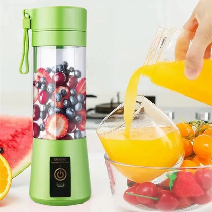 Cordless Portable Personal Size Blender - USB Rechargeable Blender for Smoothies and Shakes 6 Blades with 380Ml BPA Free Juice Cup - RIGBYZ