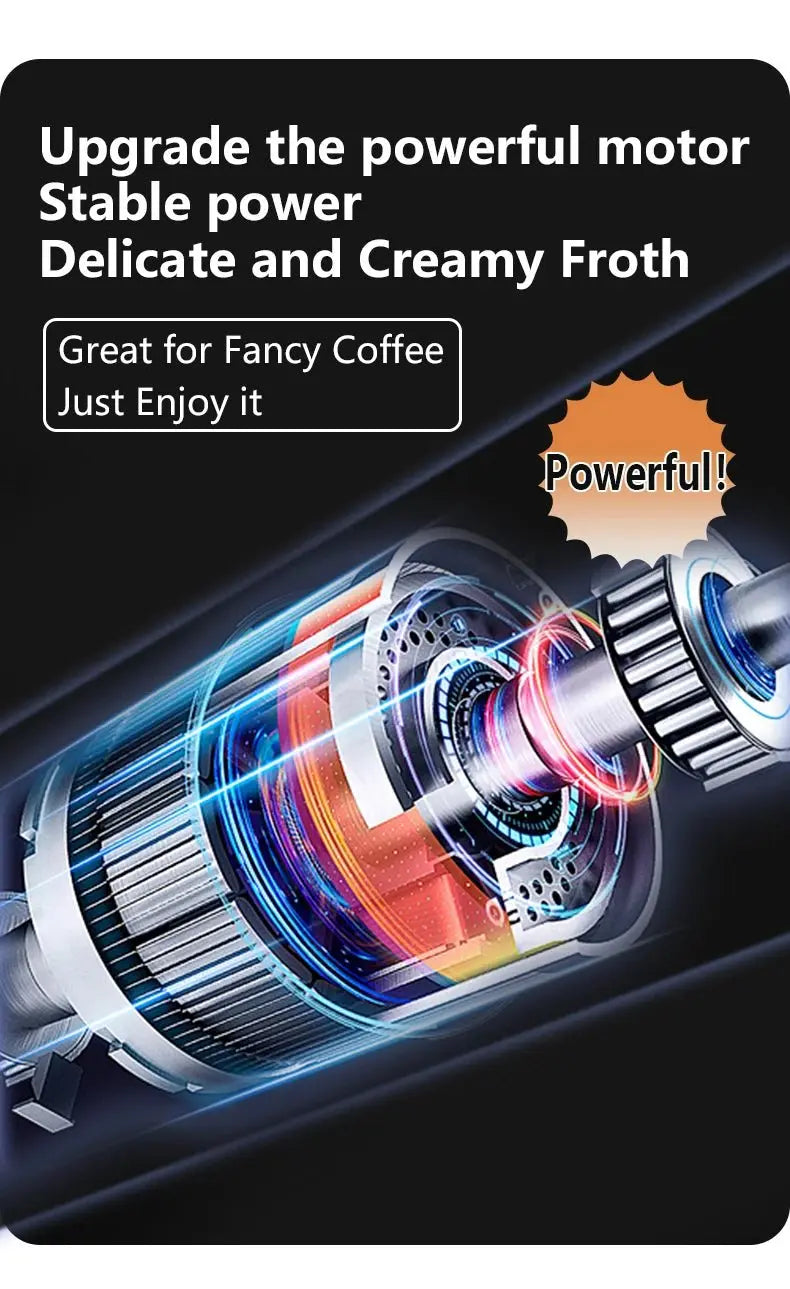 Wireless Milk Frothers Electric Handheld Blender Electrical Mini Coffee Maker Whisk Mixer With USB For Coffee Cappuccino Cream - RIGBYZ