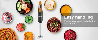Hand Blender Set with Copper Motor, One - Button Control, 15000RPM Max, Detachable Stainless Steel Shaft & Blade, 300W - RIGBYZ