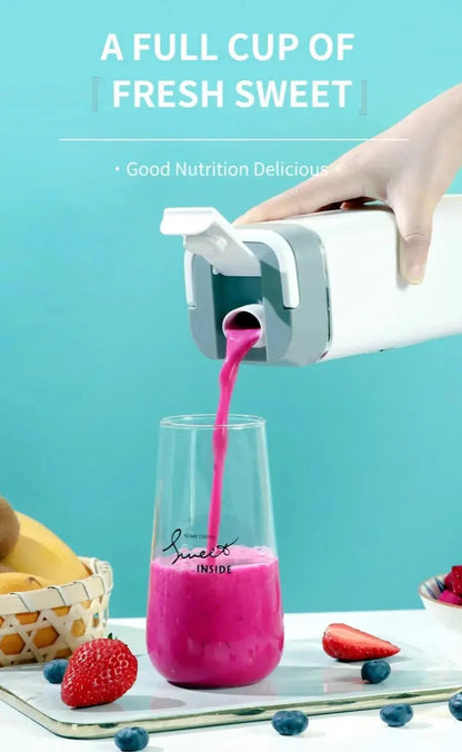 Electric Blender Rechargeable Portable Juicer USB Charging Hand Blender Electric Fruit Juicer 12 Blades Crushed Ice Juicer Cup - RIGBYZ