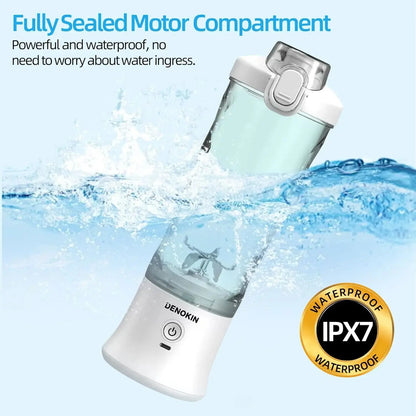 Powerful 20 oz Personal Portable Blender BPA Free USB C Rechargeable Blender with Travel Lid for Shakes Smoothies Home Travel - RIGBYZ