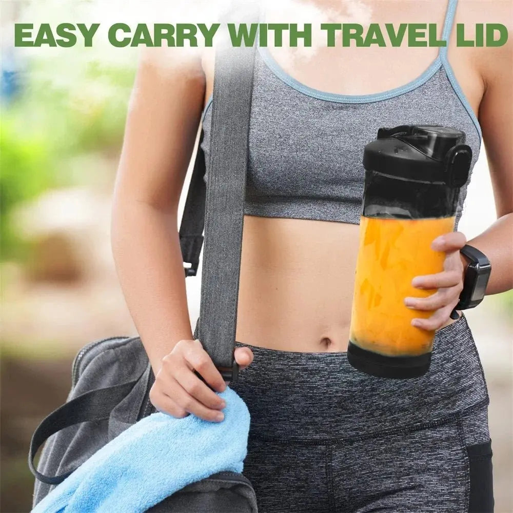 600ML Electric Portable Blender Smoothies USB Rechargeable 4000mAh Powerful Ice Crush Fresh Fruit Juicer Mini Personal Blender - RIGBYZ