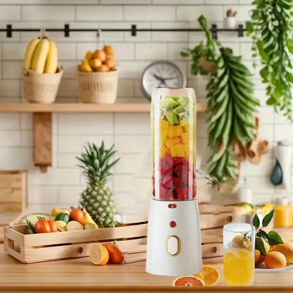 Portable electric juice cup - USB rechargeable blender, single button operation, suitable for smoothies, milkshakes, and juices - RIGBYZ
