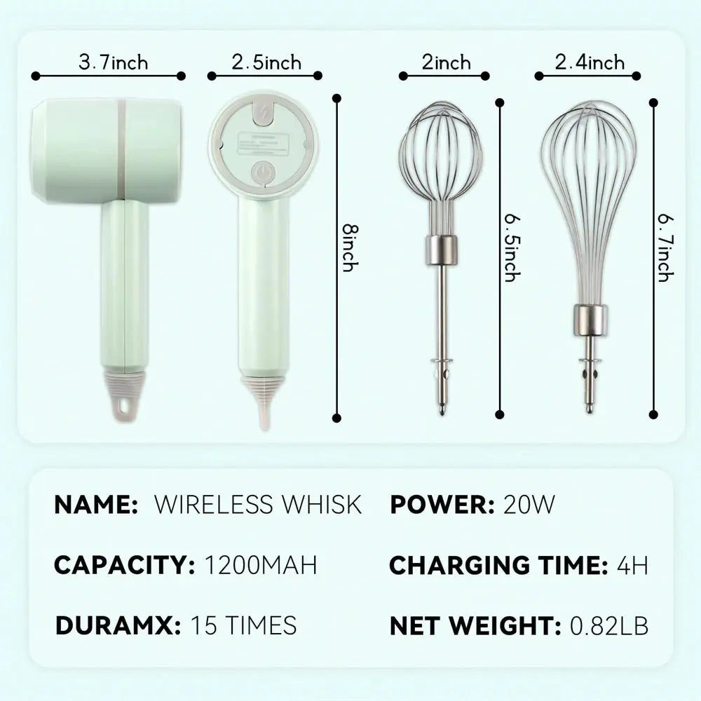 Portable Blender Mixer Kitchen Tools Hand Mixer Electric Food processors set milk frother Egg Beater Cake Baking kneading mixer - RIGBYZ