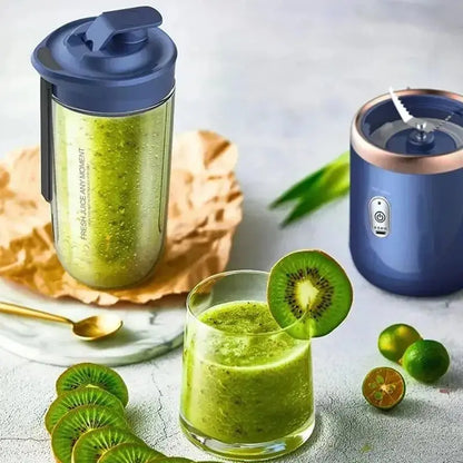 Portable Juicer Cup Smoothie Blender 6 Blade Blender Bottle Household Fruit Juicer Cup USB Rechargeable Juicer Kitchen Tool - RIGBYZ