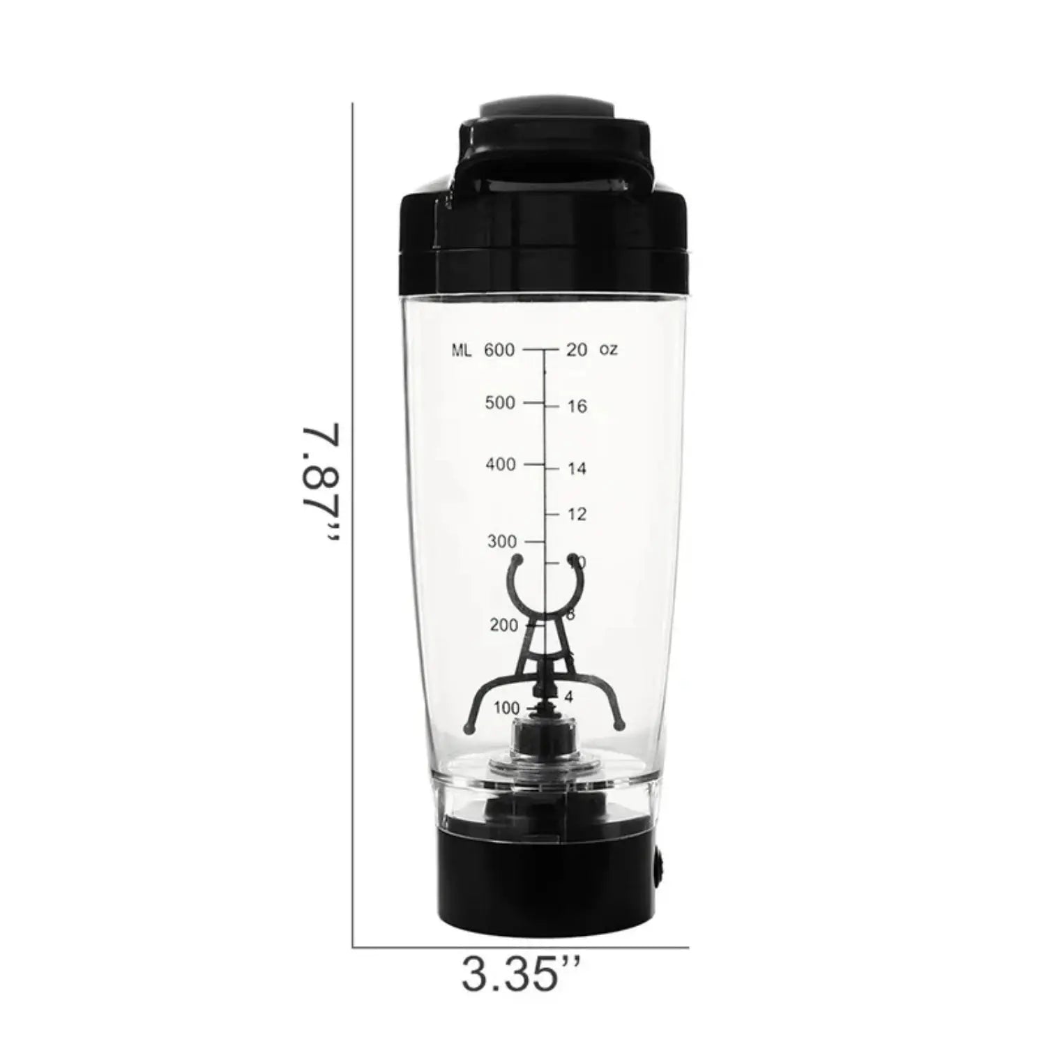 600ML Shaker Cup Powder Fitness Cup Blender Protein Shaker Bottle Brewing Movement Eco Friendly Automatic Vortex Mixer - RIGBYZ