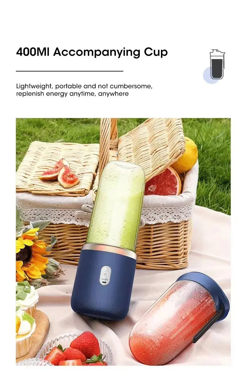 Portable Fruit Juicer Electric Juicer Blender Mini Juicer Cup USB Rechargeable Juice Blenders Fruit Mixer Wireless Juicer Bottle - RIGBYZ