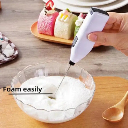 Electric Whisk Mixer Household Handheld Mini Egg Beater Kitchen Blender Coffee Milk Tea Beat Up Cream Stirring - RIGBYZ