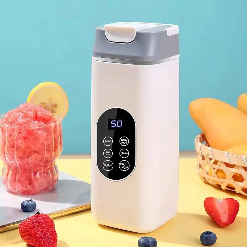 Electric Blender Rechargeable Portable Juicer USB Charging Hand Blender Electric Fruit Juicer 12 Blades Crushed Ice Juicer Cup - RIGBYZ