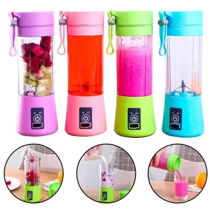 Mini Portable Handheld USB Rechargeable Blender 380ml Travel Smoothie Maker Juicer Cup for On - the - Go Shakes & Juices - RIGBYZ