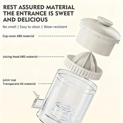 Home Travel 1500mAh Rechargeable Juicer For Lemon Orange Citrus 45W Wireless Blender Automatic Separation Raw Electric Juicer - RIGBYZ