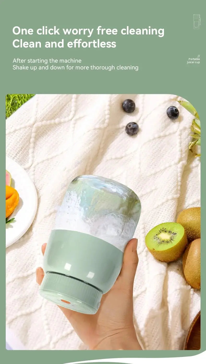 Portable Fruit Blender 800ml Multifunctional Electric Juicer Cup 10 Steel Blades Summer Milkshake Machine USB Rechargeable - RIGBYZ