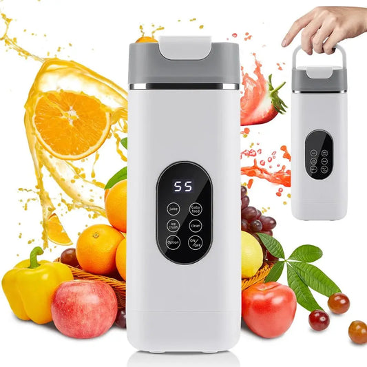 Portable 12 Blade Juicer USB Rechargeable Juicer 420ML Fruit Automatic Smoothie Blender 2 In 1 Blender Bottle Kitchen Tool - RIGBYZ