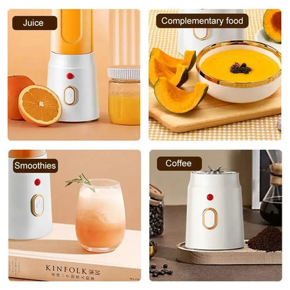 Portable Kitchen Blender Wireless Electric Fruit Juicer Machine For Orange Ice Crushing 10 Blades Auxiliary Food Machine Mixer - RIGBYZ