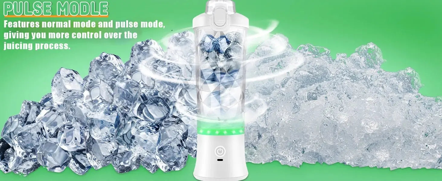 Portable Blender for Smoothies Shakes Juice Personal Small Mini Glass Mixer USB Rechargeable Electric Handheld Watter Bottle - RIGBYZ