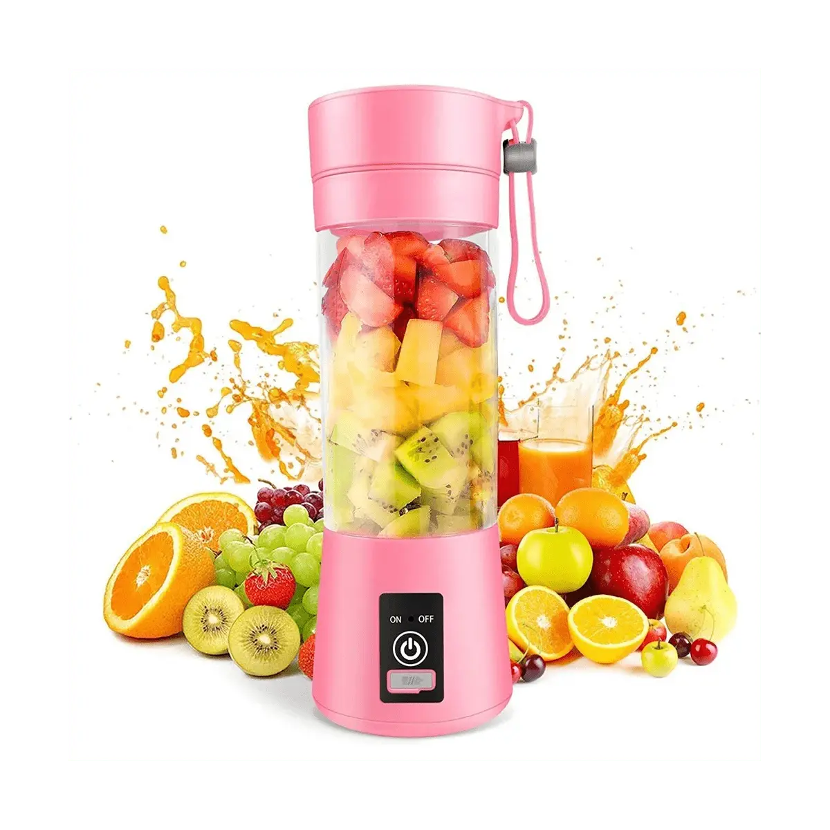 Portable Blender Mini Blender for Shakes and Smoothies Rechargeable USB 380Ml Traveling Fruit Juicer Cup with 6 Blades - RIGBYZ