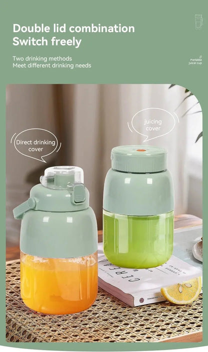 Portable Fruit Blender 800ml Multifunctional Electric Juicer Cup 10 Steel Blades Summer Milkshake Machine USB Rechargeable - RIGBYZ